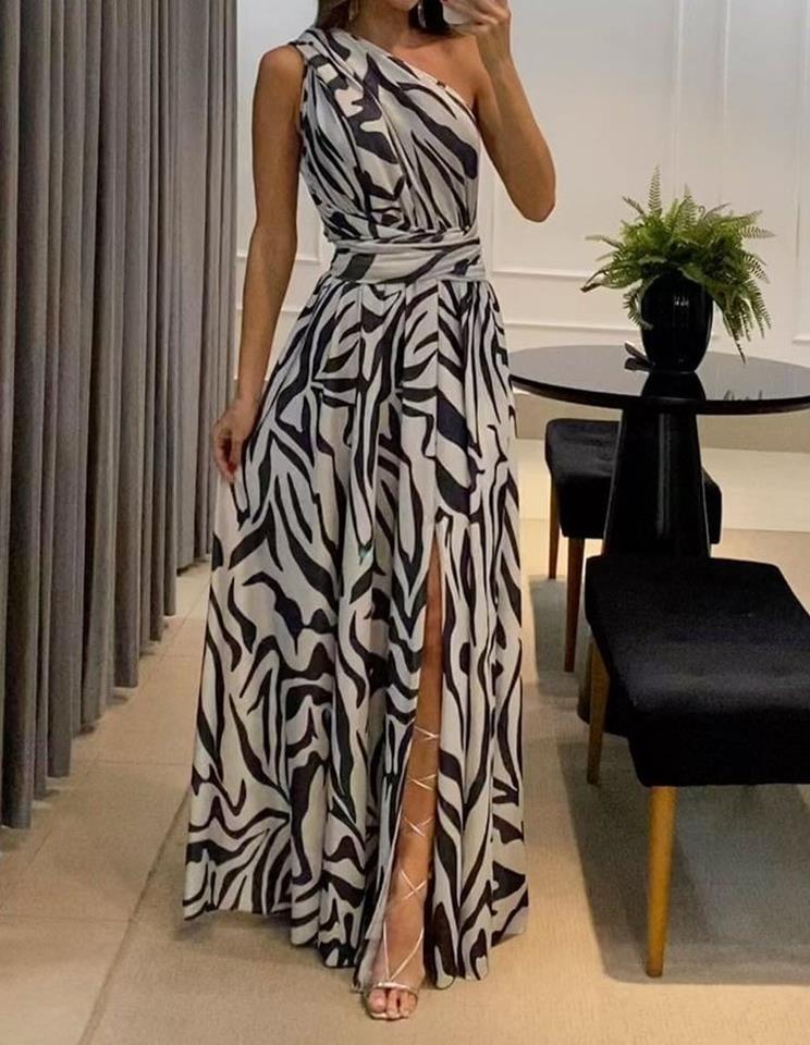 Robe chic à une épaule