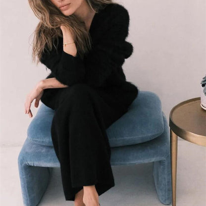 Cardigan doux à col V pour femme