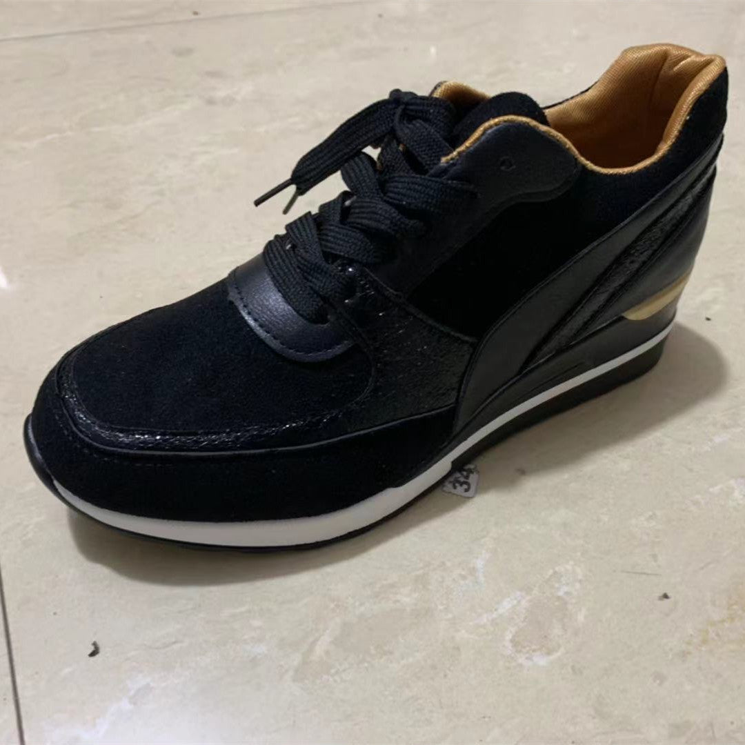 Baskets compensées femme à lacets – Style urbain et confortable