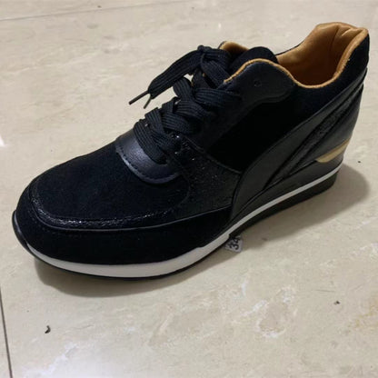 Baskets compensées femme à lacets – Style urbain et confortable