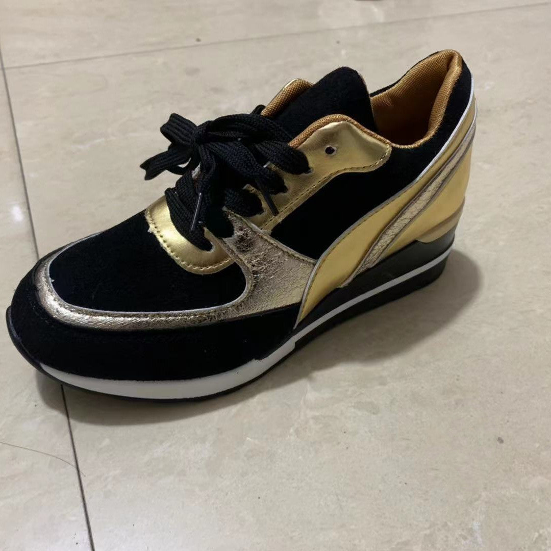 Baskets compensées femme à lacets – Style urbain et confortable