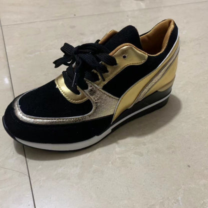 Baskets compensées femme à lacets – Style urbain et confortable